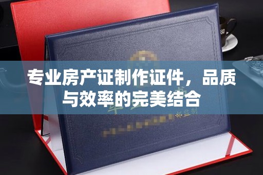 邵阳县专业房产证制作证件，品质与效率的完美结合